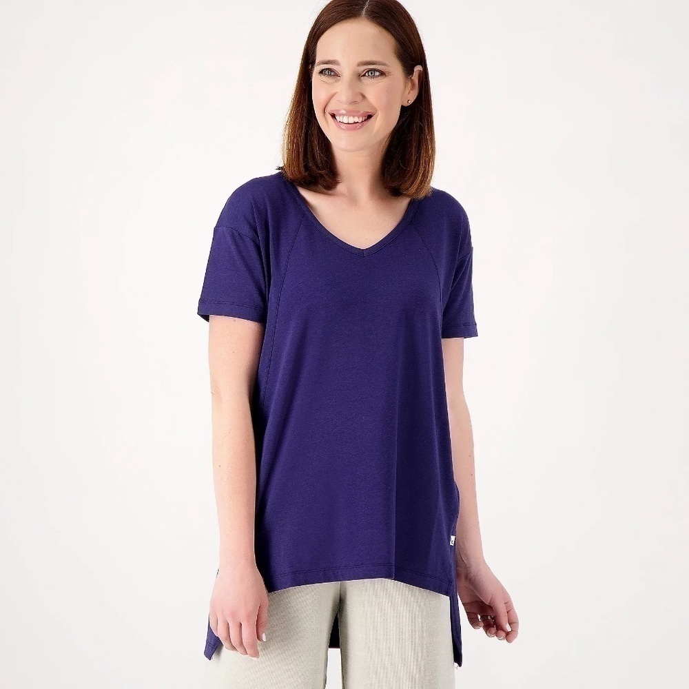 Koolaburra by UGG Jersey Short Sleeve Tunic, Navy, Size 1X